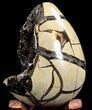 Septarian Dragon Egg Geode - Black Crystals #37293-2